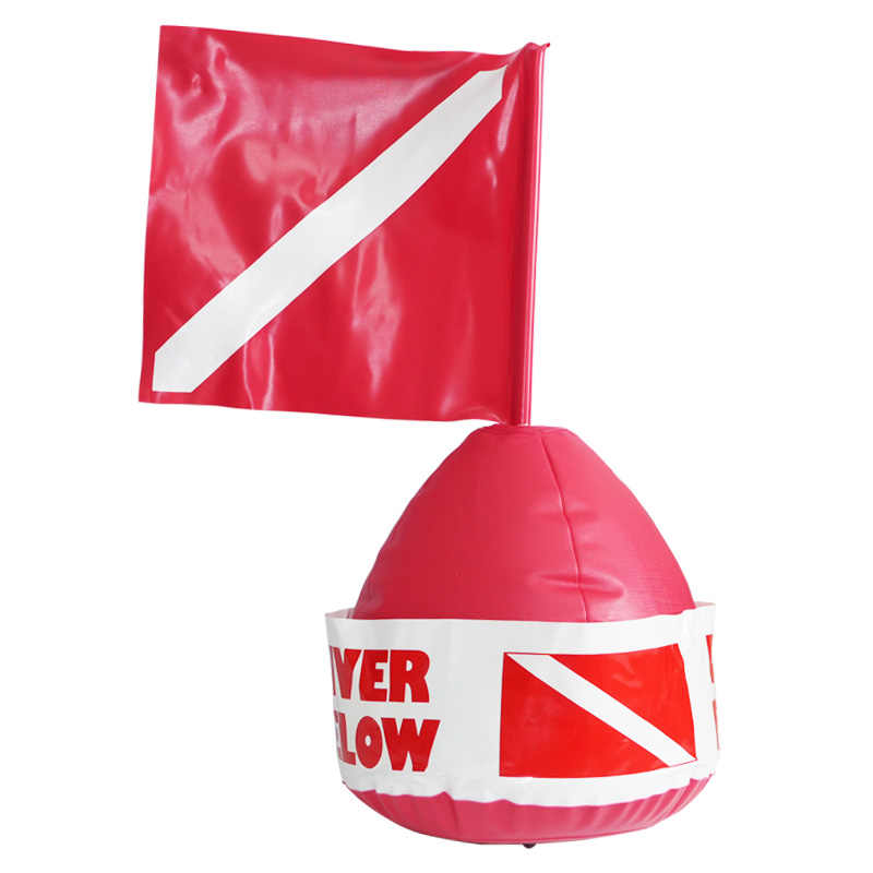 PVC diving buoy mouth blowing inflatable buoy buoy surface signal diving special diving equipment