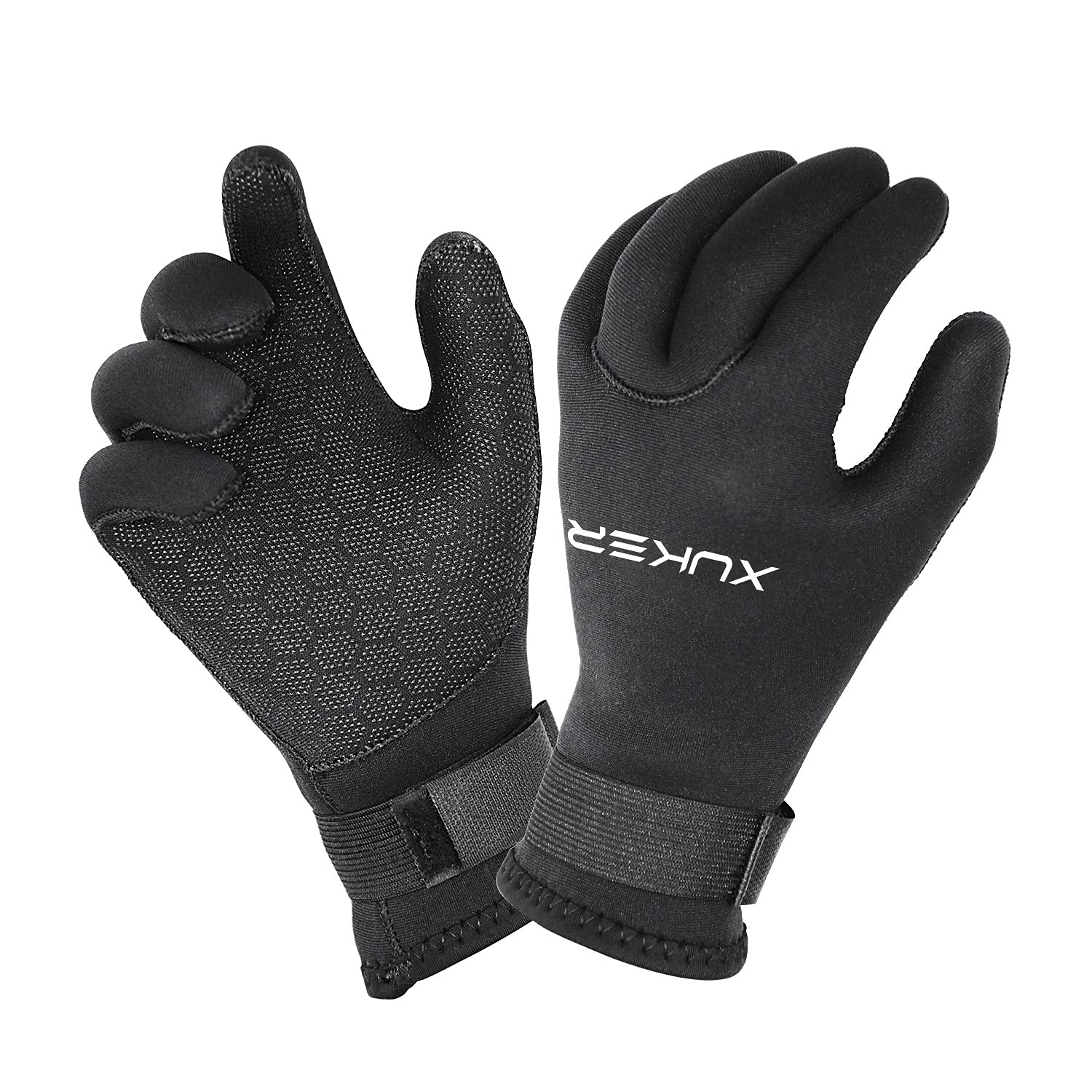3mm & 5mm Neoprene Five Finger Warm Wetsuit Winter Gloves for Scuba Diving Snorkeling Surfing