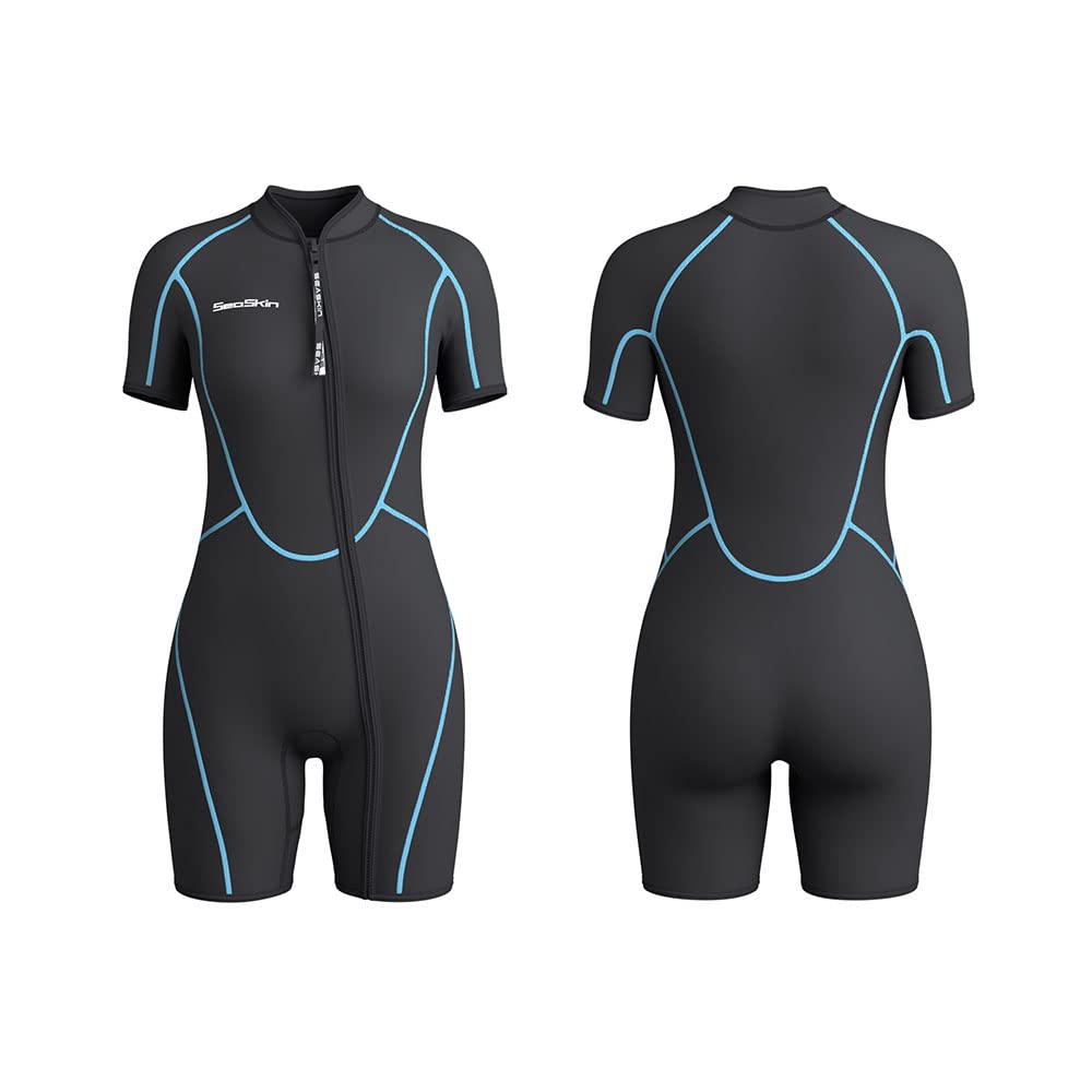 Factory Custom Mens 3mm Shorty Wetsuit Womens, Full Body Diving Suit Front Zip Wetsuit for Diving Snorkeling Kayaking Swimming